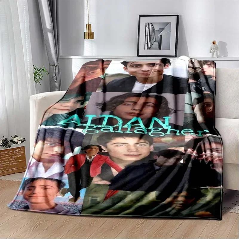 Aidan Gallagher Nummer Fünf Schauspielerdecke, Flanell, Herbst und Winter, warme Plüsch-Überwurfdecken für Bett, Büro, Picknickdecke, Geschenk