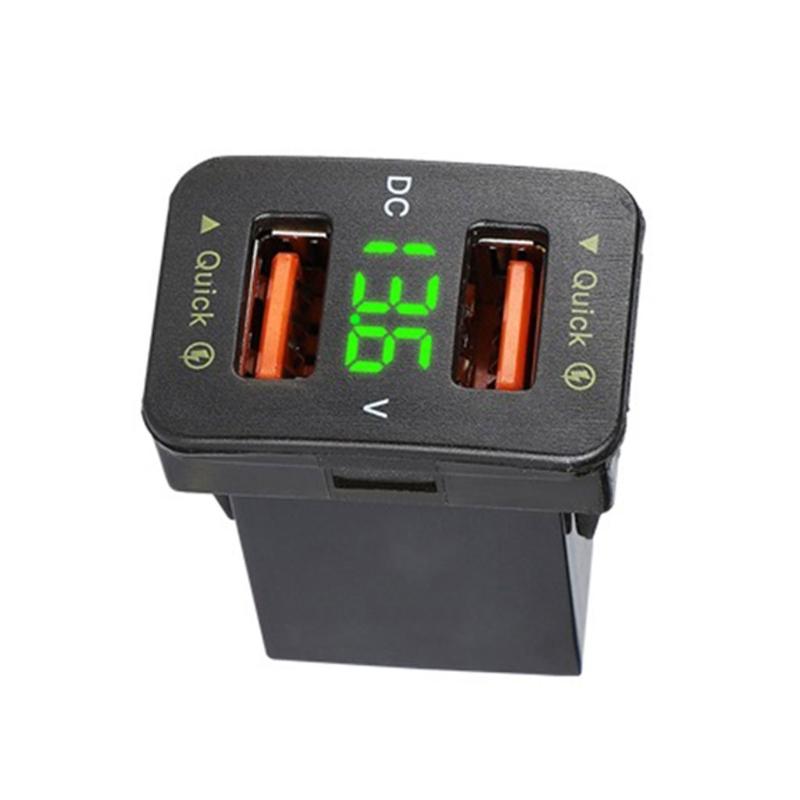 

для Toyota неразрушающий модифицированный автомобиль QC3.0 быстрая зарядка со светодиодным дисплеем зелёный