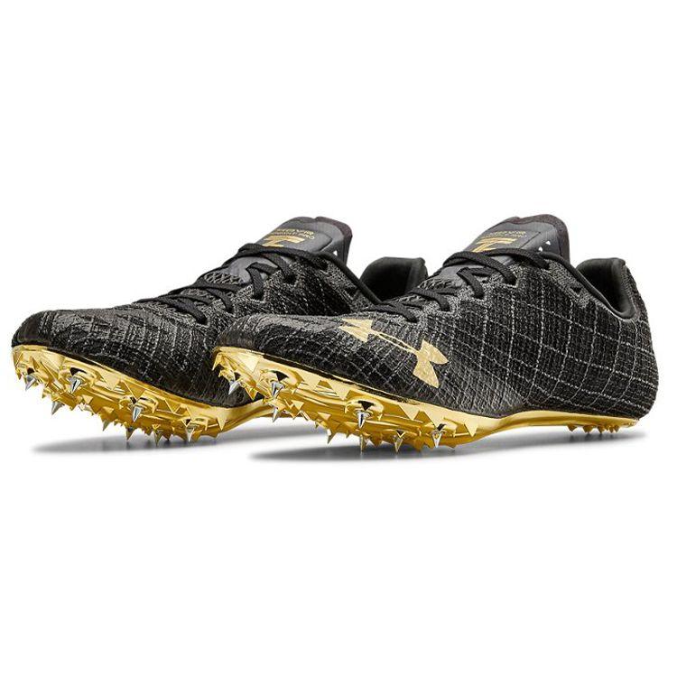 Under Armour Kick Sprint Pro 3 Black Metallic Victory Gold Unisex Sneakers Jet-Grey 3022516-003