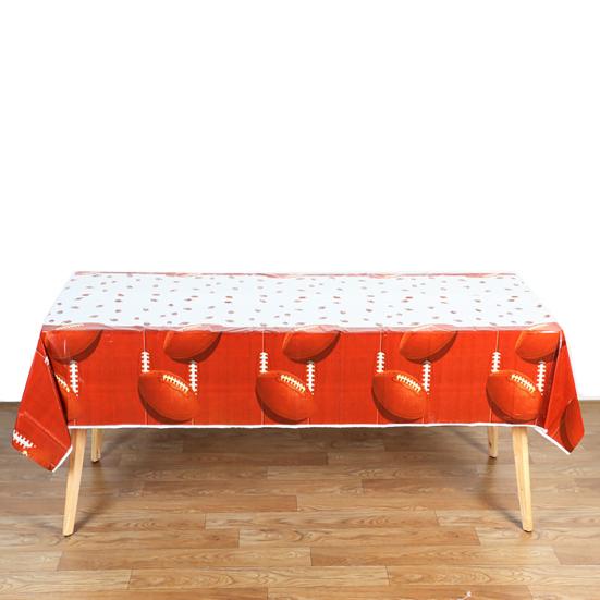 Bordduk Diverse mønstre Tørkbar Engangs Vanntett Flekkbestandig Dekorativ Plast Fotball Baseball Rugby Mønster Rektangulær Bordduk