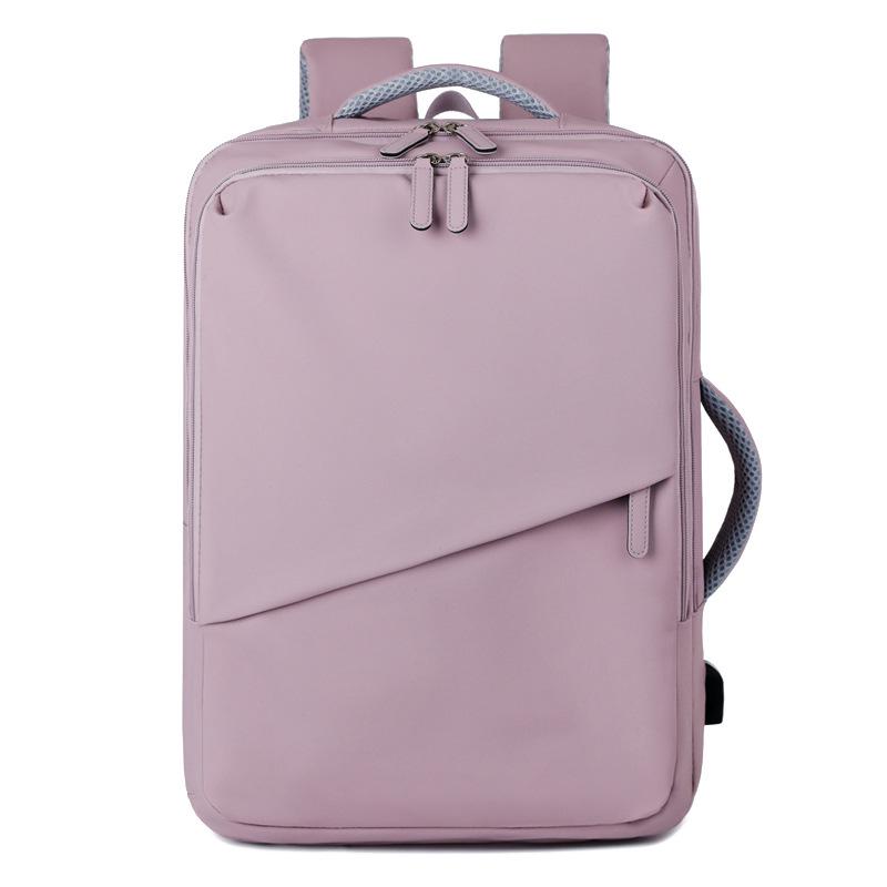 

Lightweight Large Capacity USB Charging Travel Backpack for Short Trips and Laptop Commute лавандовий