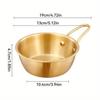 New Small Round Bowl With Handle Thickened Korean Rice Wine Bowl Restaurants Circular Barbecue Seasoning Stainless Steel Bowl