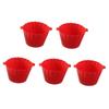 5Pcs Silicone Cake Mold Double-Eared Round Shaped Muffin Cupcake Baking Mold Food Container Diy Cake Decorating Tool Storage Box