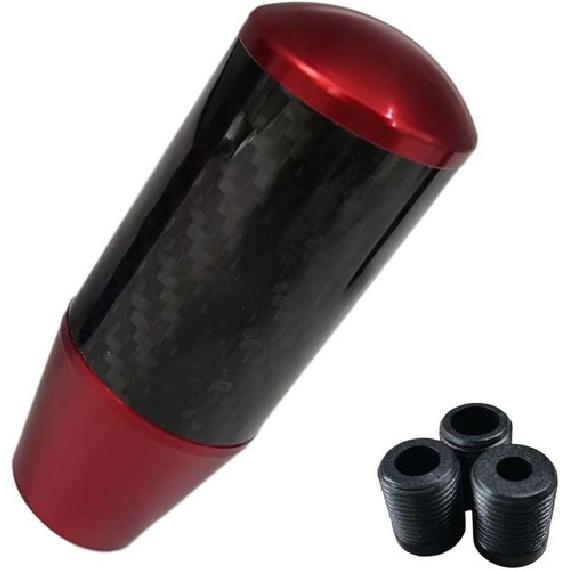 Car Shifter Knob, Buttonless Automatic Manual Gear Shift Knob, Stick Shift Red