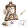 Dekorative Laterne Bastelset 3D Stoff-Poke-Art, DIY Vogel-Erinnerung Blumen-Set und Muster, Punch Needle Set für Erwachsene, Haus Tisch Kaminsims Dekoration