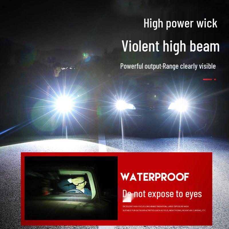 Ultra-Bright Rechargeable Outdoor Flashlight, Eight-Core, Multifunctional, Long-Range.