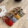 Mary Jane Bag Head Half Slippers Women's Summer Wear Half Drag 2025 Color Soft Flat Bottom One Pedal Mill Shoes Tide