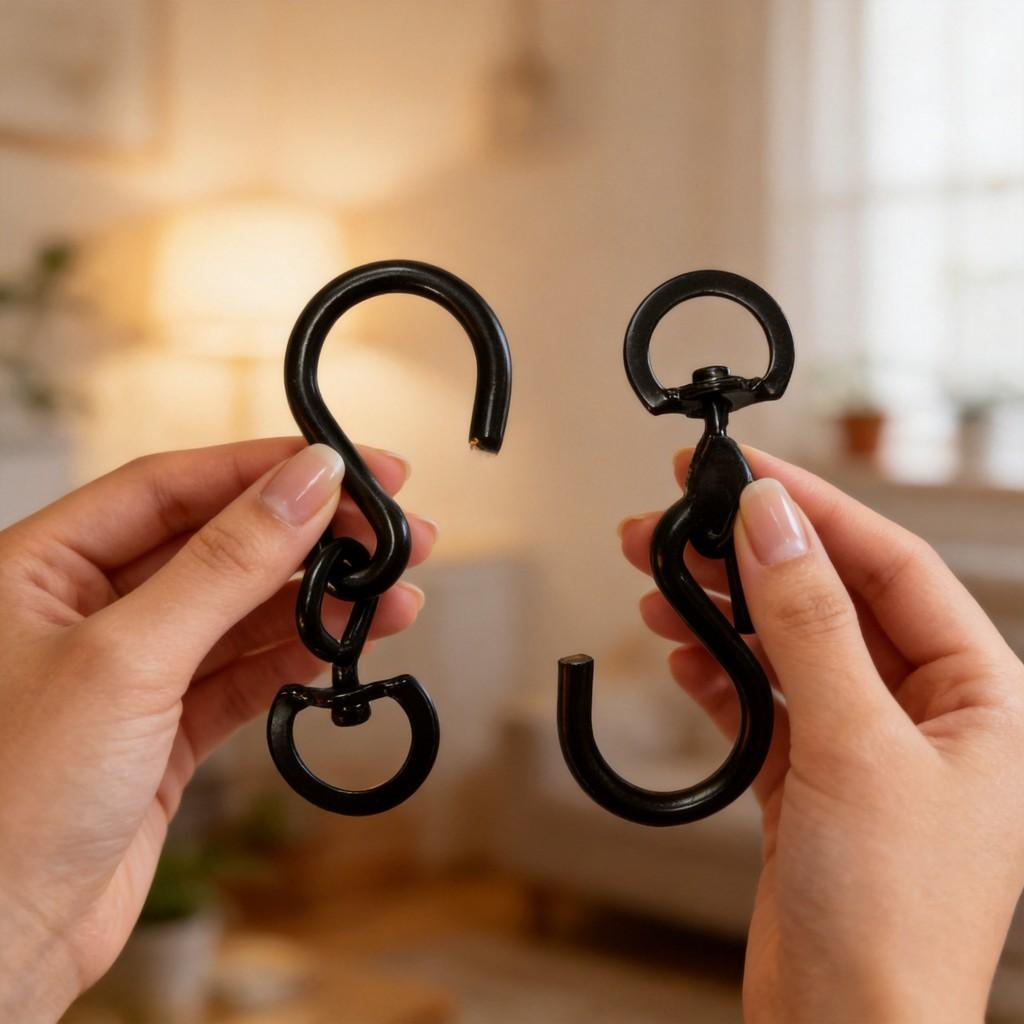 Iron Hanging Flower Pot Hook With Rotating Hook For Home Garden And Office Decor