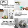 360° 2 Tier Recycle Wheel Kitchen Rubbish Recycle Dustbin Large Capacity Practical Garbage Trash Household Sorting Bin Rotating Wheel Kitchen Rubbish