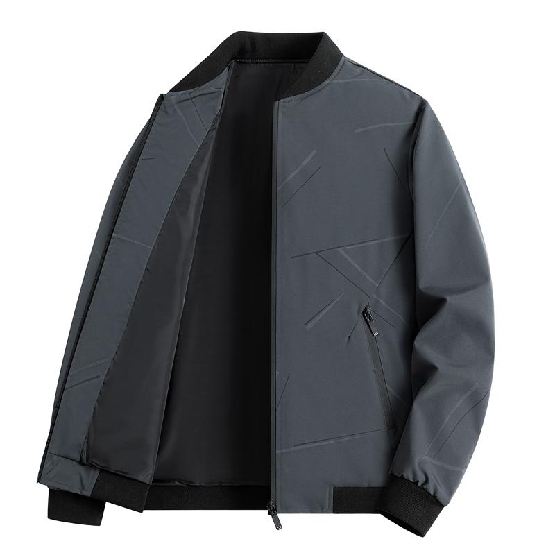Spring Autumn Men Outdoor Fishing Casual Windproof Breathable Warm Jacket Fashionable Simple Natural Solid Color Versatile Coat