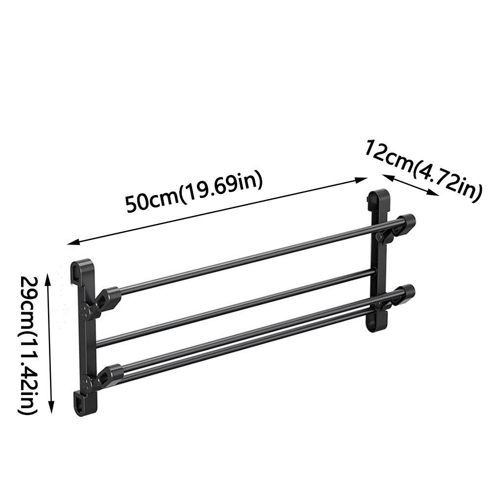 Wall Mounted Shoe Storage Shelf Multi Layer Drill Free Home Slippers Rack Easy Installation Space Saving Bathroom Towel Rack