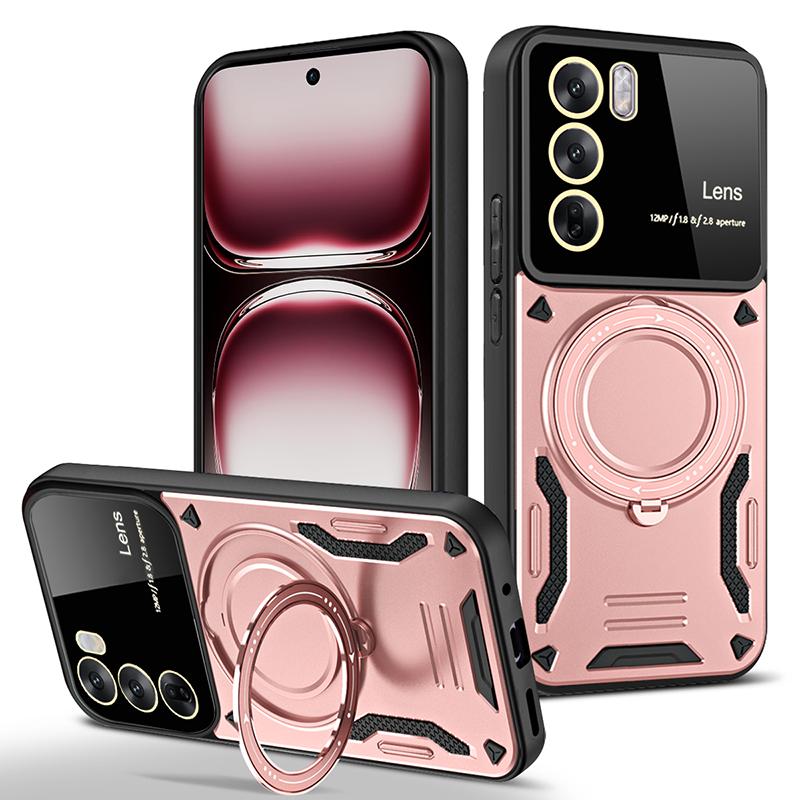 For OPPO Reno 12 Armor Shockproof Phone Case For Oppo Reno 12 Pro Anti-Fall Finger Ring Holder Magnetic Cover Capa Reno 12 Cases