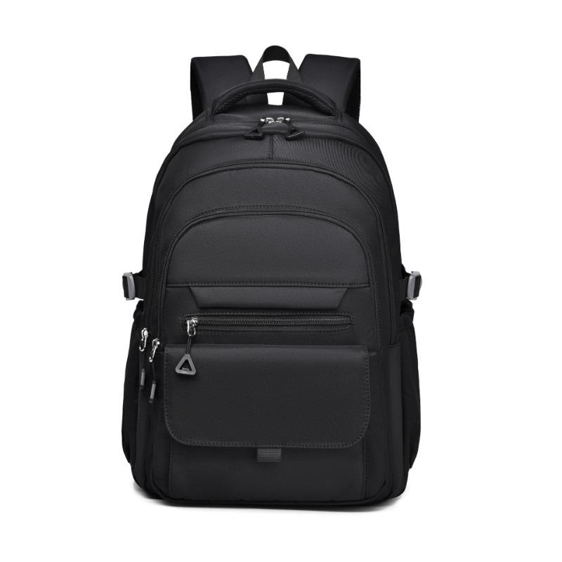 Solid color versatile student schoolbag backpack Oxford cloth junior high school college student backpack leisure travel bag