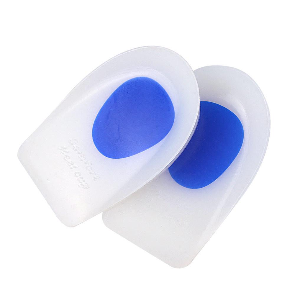 Cross-Border White Silicone Heel Pad – Soft, Q-Elastic Shock Absorption Insole Large синий