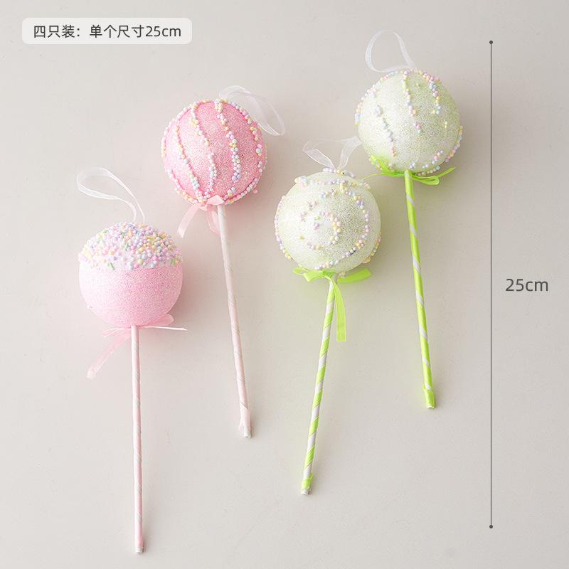 Christmas decorations pink candy Christmas cane snowman pendant Christmas tree decoration pendant window arrangement props
