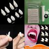 Safe And Sanitary Resin Halloween Denture With Custom Fang Sizes And Solid Adhesive