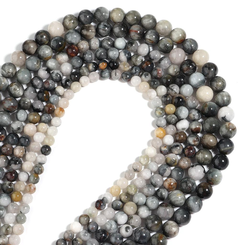 6 8 10mm Natural Stone Beads Eagle Eye Round Loose Spacer Gemstone Beads For Jewelry Making DIY Bracelet Necklace Accessories