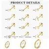Stainless Steel Zirconia Ear Cuff & Stud Earrings Set – Elegant European & American Design