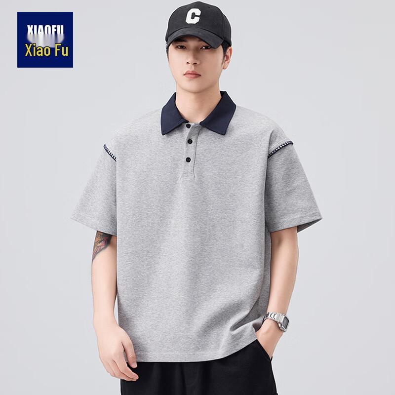 Men s Casual Loose Fit Short Sleeve Polo Shirt 3XL
