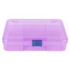 Grid Organizer Box Purple Sliding Buckle 5 Compartments Storage Container for Finger Ring Earrings