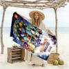 Halloween Soccer Fun Customize Text Beach Towel Super Soft & Absorbent Suitable for Swimming Gym Camping Yoga Vacation