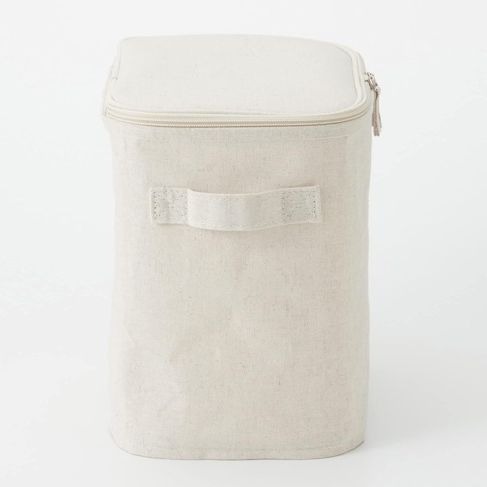 MUJI Soft Box, Medium, 185cm (W) X 26cm (D) X 26cm (H), Polyester Linen, Rectangular, with Lid,