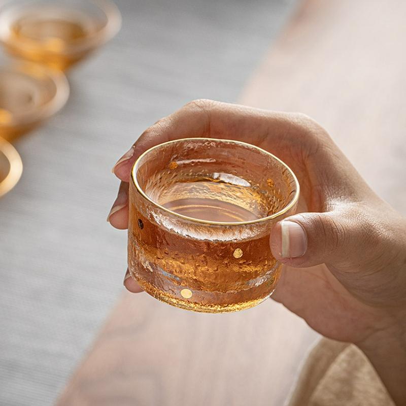Japanese Style Glass Small Master Tea Cup Mini Heat Resistant Kung Fu Teacup Set Wine Glasses Supplies Teaware Accessories New