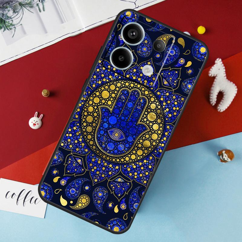 Coque Main de Fatima Hamsa Pour Xiaomi Redmi Note 13 12 11 8 9 10 Pro Note 12S 11S 10S Redmi 12 10C 12C 13C