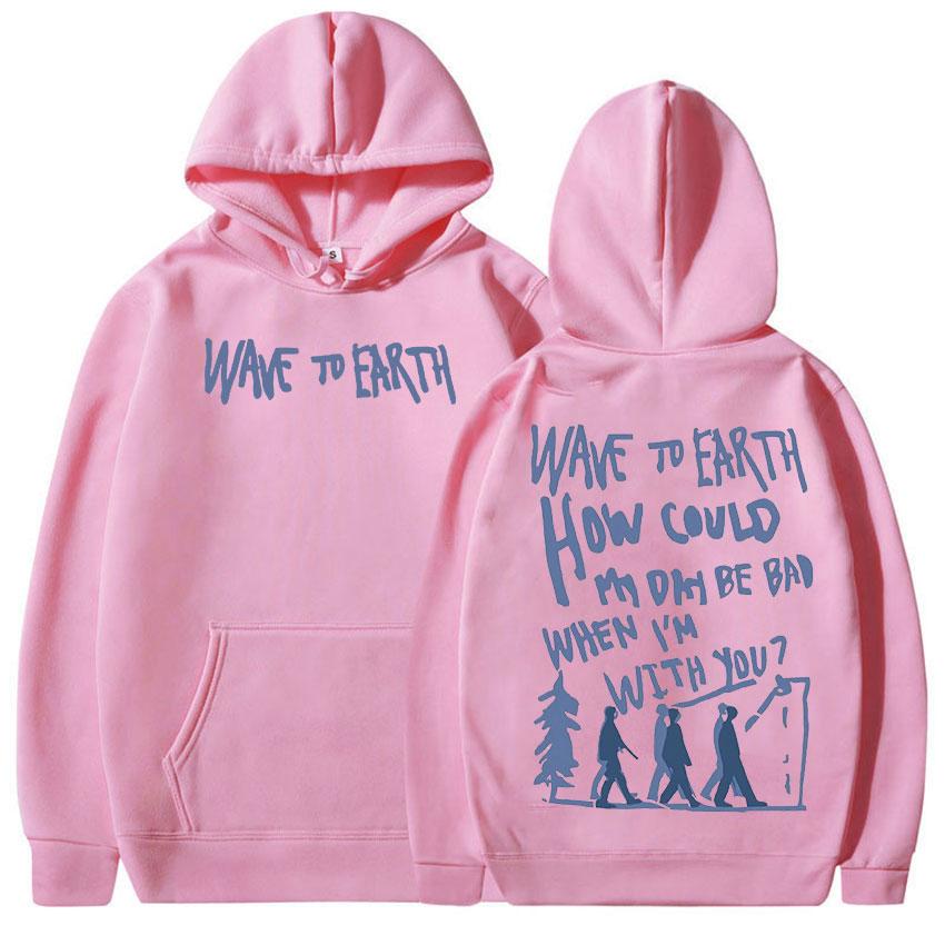 Vintage Wave To Earth Music Album Print Hoodie Men Fashion Harajuku Oversized Sweatshirt Unisex Hip Hop Pullover Clothing Hooded