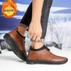 Winter casual velvet leather shoes thickened warm leather cotton shoes waterproof, oil-proof and non-slip chef shoes soft-soled shoes