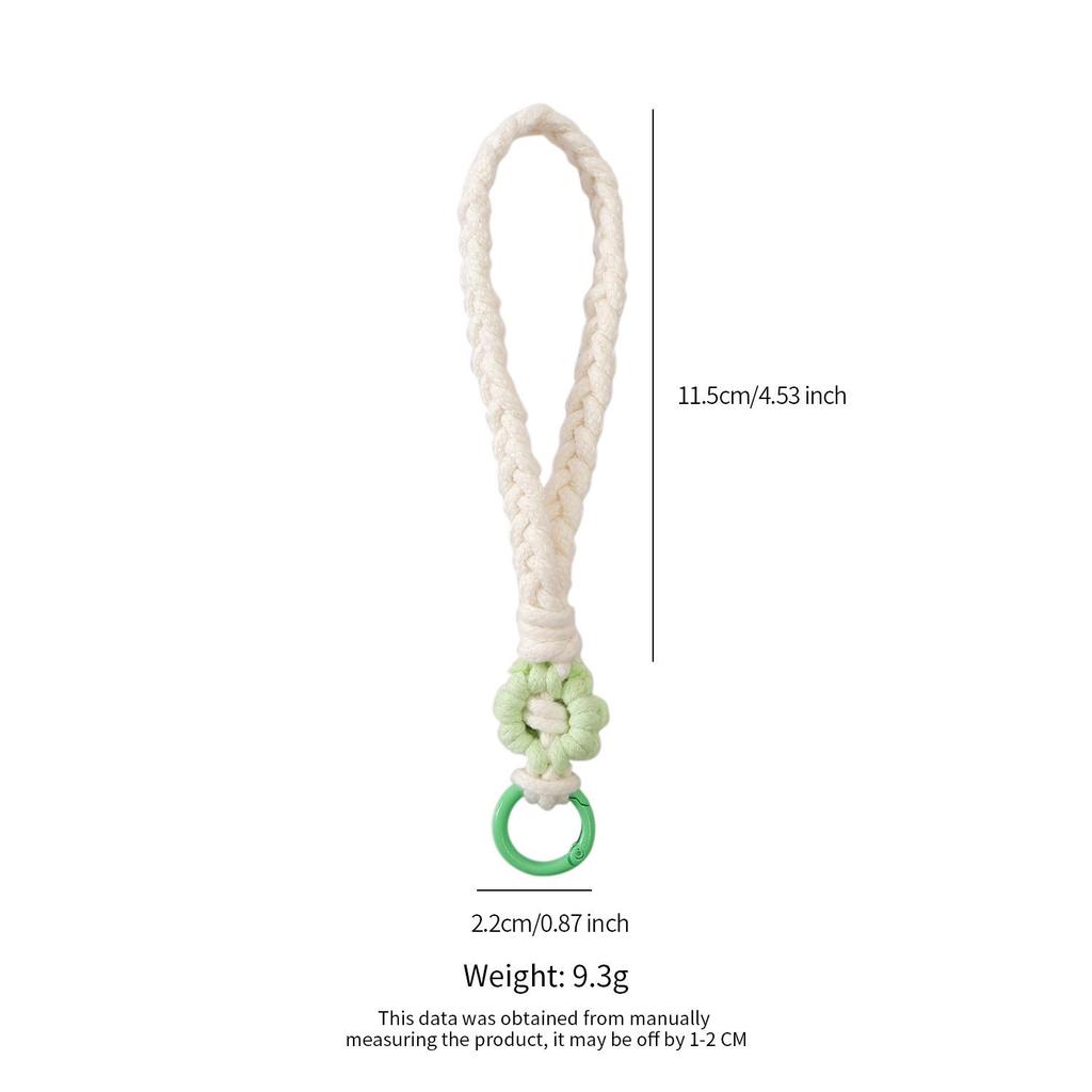 Daisy Flower Phone Lanyard - Handmade Woven Camera Strap & Pendant for Women