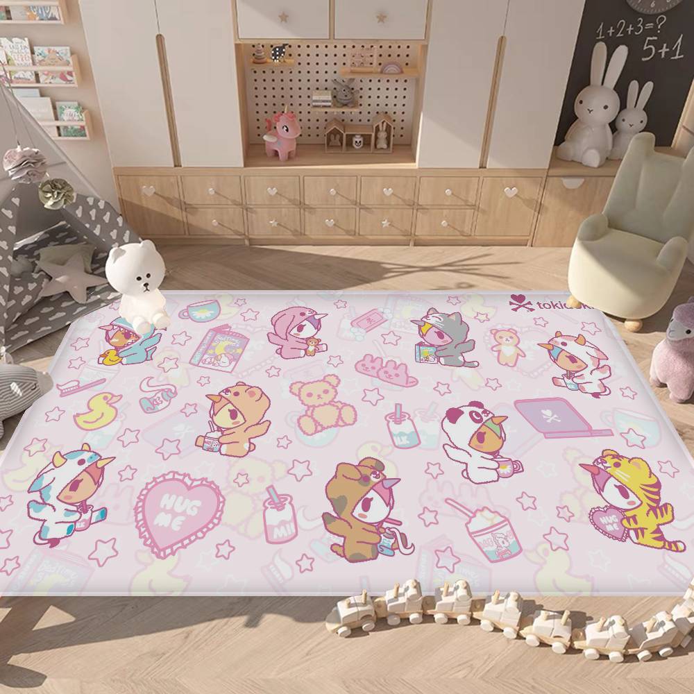 Character T-tokidoki Floor Mat INS Style Soft Bedroom Floor House Laundry Room Mat Anti-skid Household Carpets