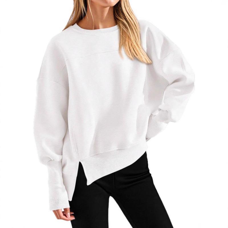 Women S Casual Solid Color Long Sleeve Pullover Hooded Sweatshirt
