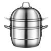 Yingbai 24cm Stainless Steel 3-Layer Steamer Pot