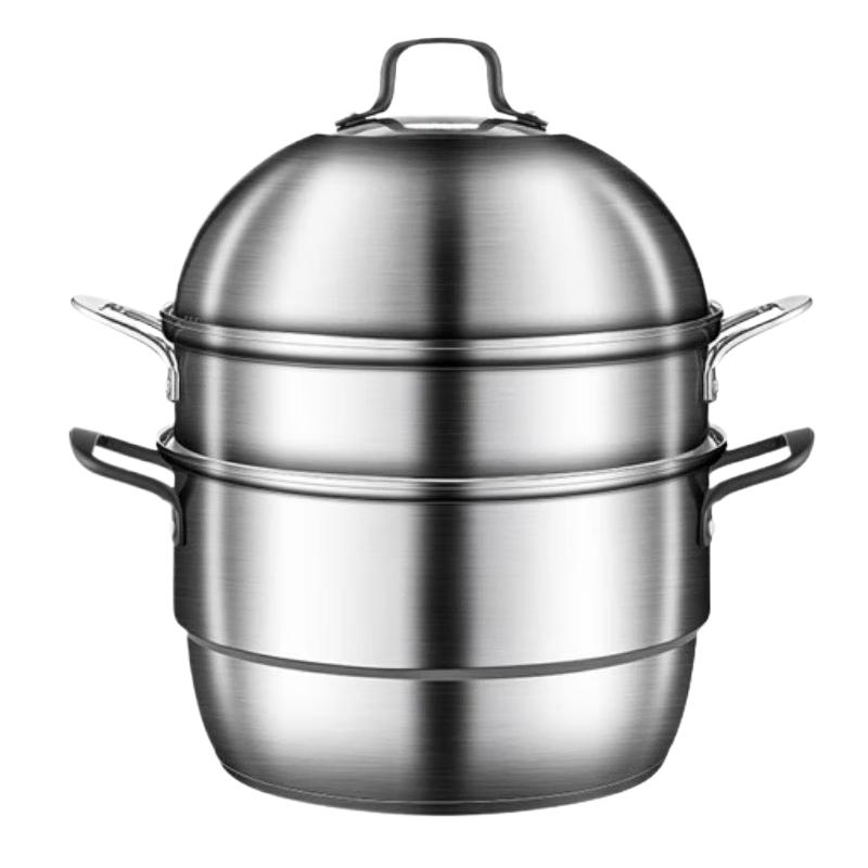 Yingbai 24cm Stainless Steel 3-Layer Steamer Pot