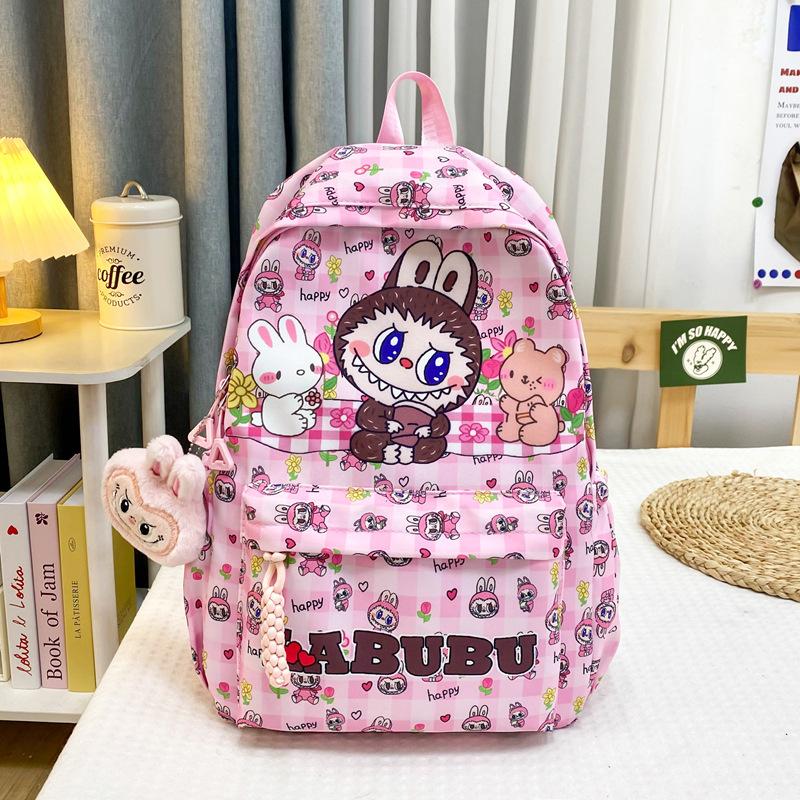 School bag female primary and secondary school students cartoon large capacity backpack fashionable cute student lightweight versatile backpack
