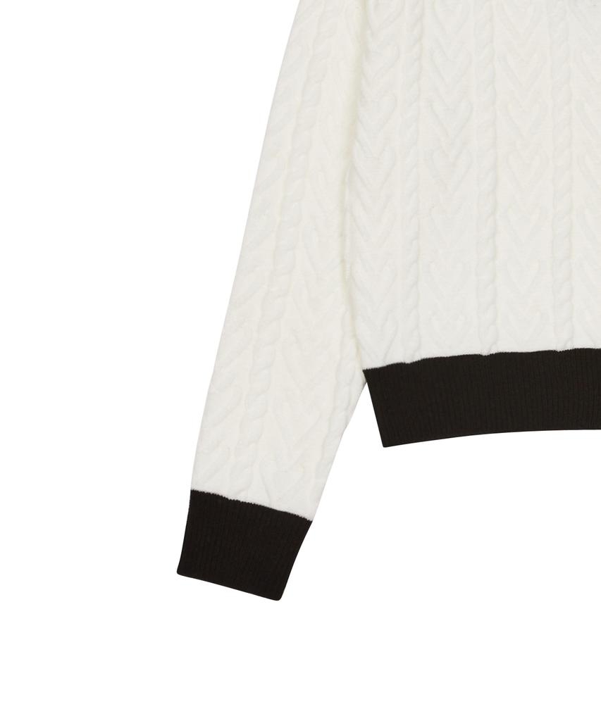 LUVISTRUE Ch Logo Collar Knit(White)