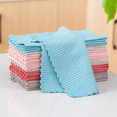 Microfiber Fish Scale Waffle Cloth - Kitchen & Glass Cleaning Towel