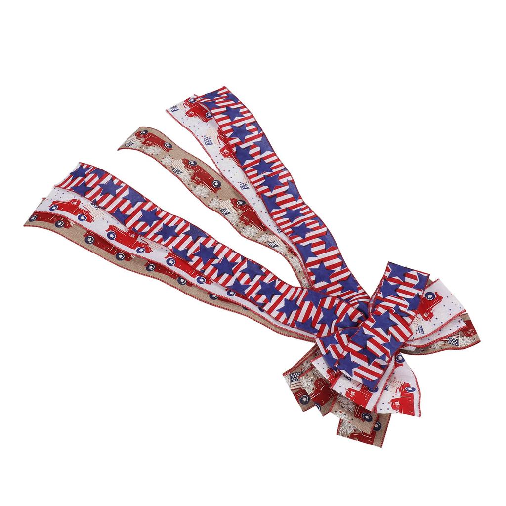 Independence Day Bowknot 11.8x27.6in Vibrant Colors Fadeless Durable Widely Used Patriotic Bowknot for 4th of July
