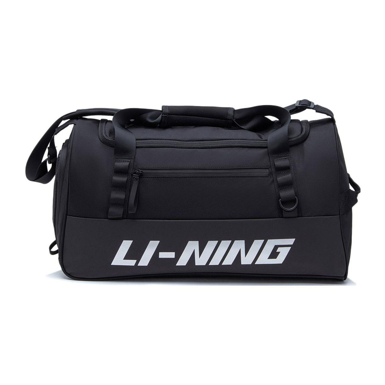 

Li Ning Fitness Series Logo Zipper Polyester Sports Tote Bag Unisex bags Black ABLT003-1 Black
