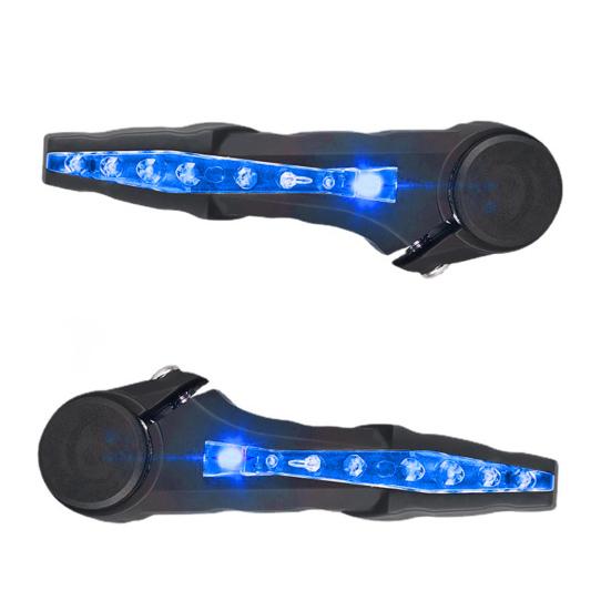 

1 пара велосипедных передних фар, накладка на руль, водонепроницаемость IPX4, светодиодный свет, съемные аксессуары для оповещения о безопасности во время езды, руль велосипеда синий