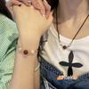 Lucky Transfer Bead Necklace – Red Agate Woven Cord for Peace and Good Fortune
