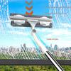 Long Handle Double-Sided Glass Cleaning Squeegee and Scraper