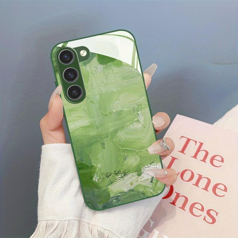 Grüne Textur Heißverkauf Exquisit Schön Handyhülle Glas-Handyhülle für Samsung Galaxy S26 S25 S24 S23 S22 FE Ultra Plus