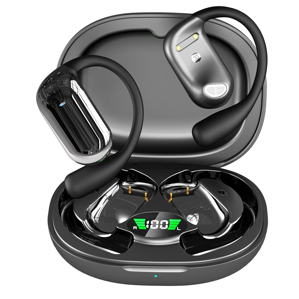 Bluetooth-Compatible 5.3 Wireless Earbuds with Ear Hook Real-Time Translation Earphone Noise Cancelling for Travel and Business
