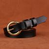 Genuine Womens Leather Belt With Alloy Buckle And Retro Look For Stylish Outfits
