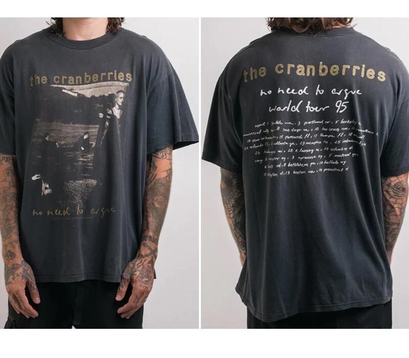 

1995 The Cranberries No Need To Argue Tour TShirt 2 sided black tee Unisex T-Shirt XL