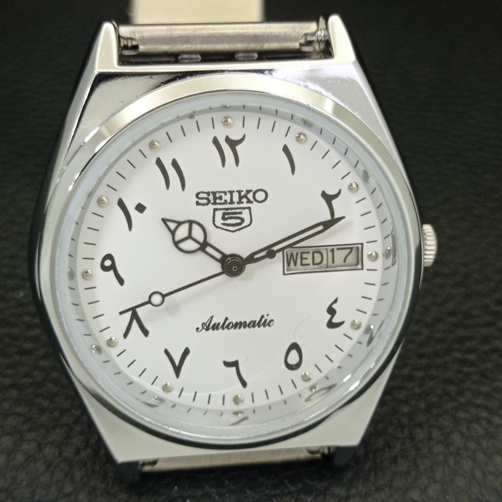 REFURBISHED VINTAGE SEIKO 5 AUTOMATIC 6309A JAPAN MENS WHITE WATCH a441347-4 Sk-a441347-1