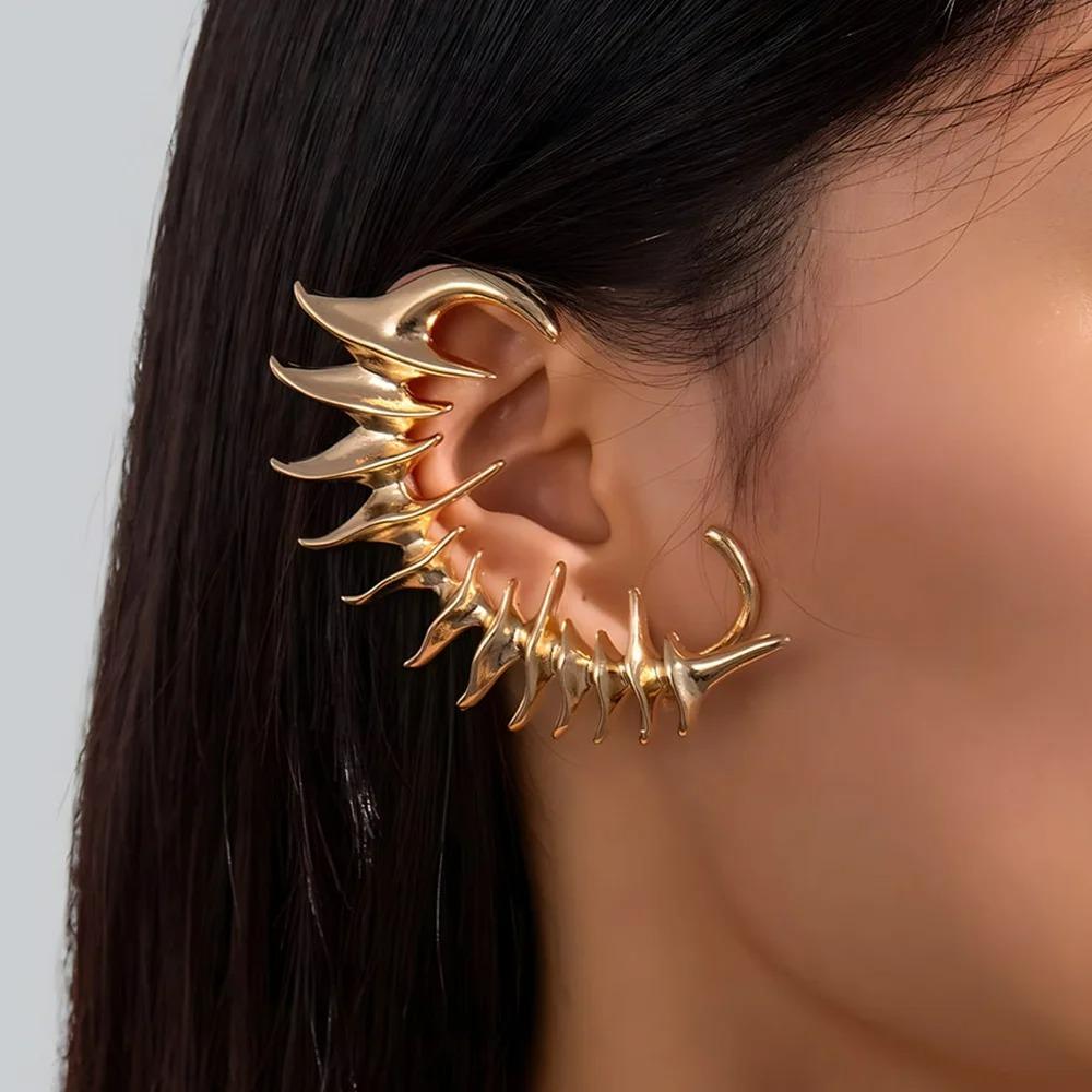 Punk Devil Claw Cosplay Teenagers Ear Clips No Ear Holes Gothic Women Earrings Hip Hop Ear Cuffs Studs Halloween Party Jewelry