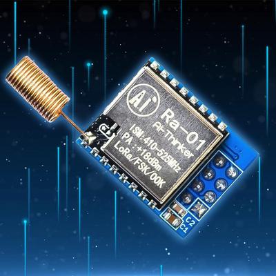 RA-01 SX1278 LORA Spread Spectrum Transmission Module 433M Serial LORA Wireless Module Most Distant 15KM with Spring Antenna